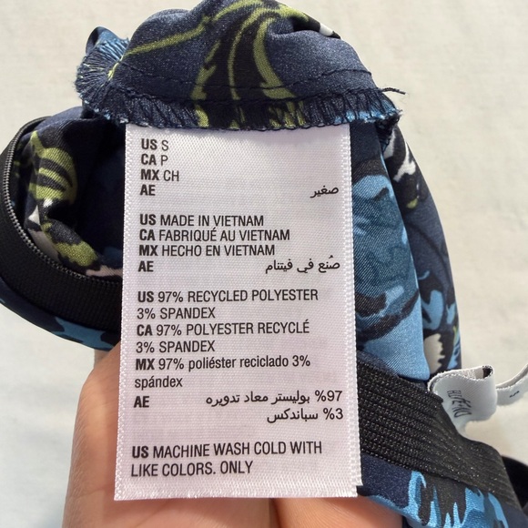 On 34th Floral Midi Slip Skirt Green/Blue Floral Print Sz Small Boho Cottagecore - Picture 7 of 7